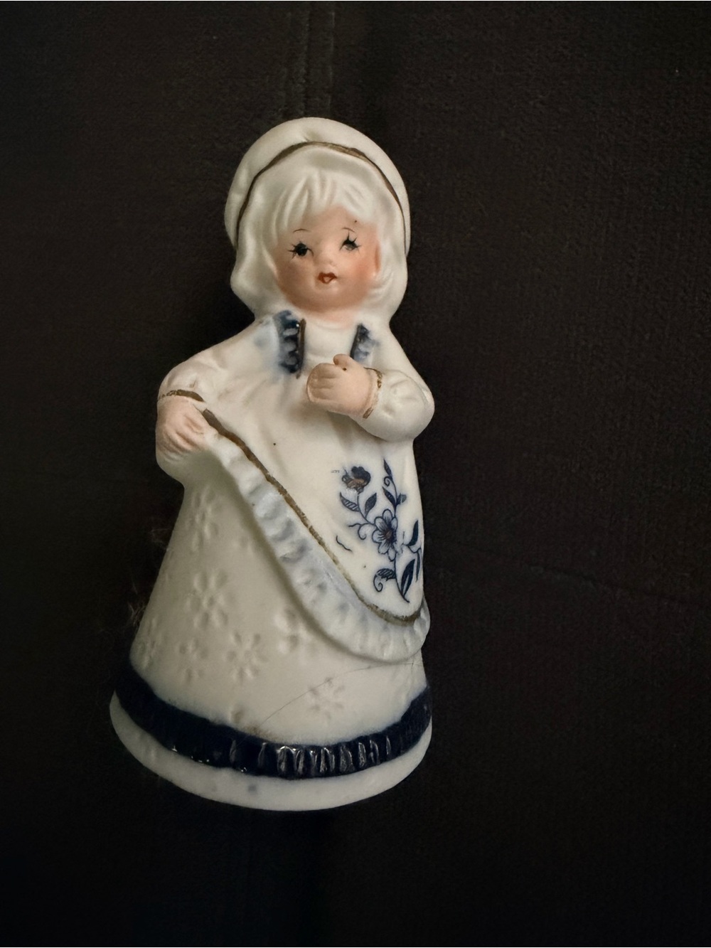 Porcelain Girl Figurine Blue and White Doll